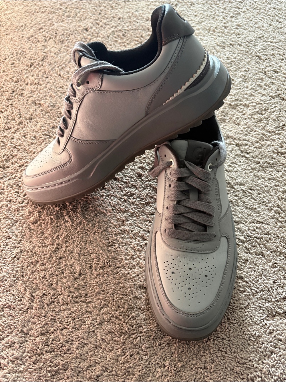 Men’s golf crossover GrandPro Men's Light Gray Leather Sneakers size 9